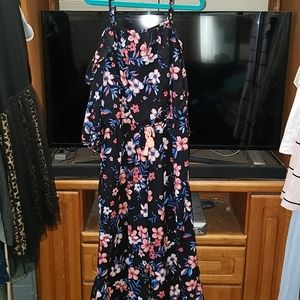 Girl's floral jumpsuit